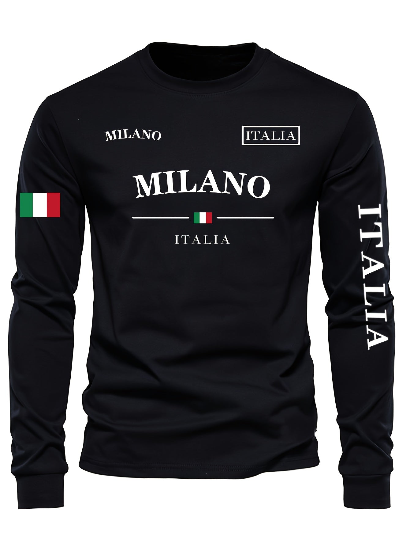 Men's Outdoor Casual Sports Long Sleeve T-Shirt - Crew Neck, Fleece-Lined Warm Base Layer for Autumn/Winter, Polyester and Spandex Blend, Machine Washable, Grappling, Wear On Body