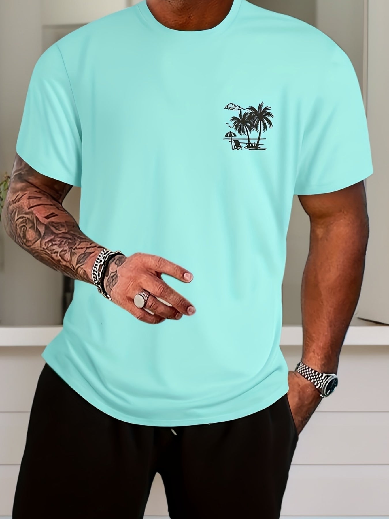 Men'S Heavyweight 210gsm 100% T-Shirt - White Crew Neck Casual Everyday & Formal Tee - Soft Breathable Fabric for Beach, Office, Parties - Minimalist Everyday Essential Wardrobe Staple, Beach T Shirt, Party Attire, Simple Des