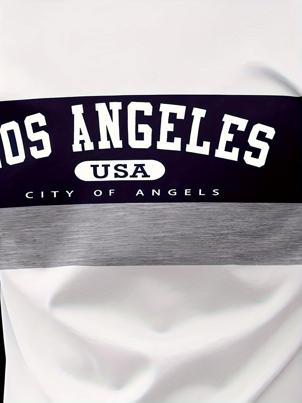 Men's LOS ANGELES Print Tee, Long Sleeve, Relaxed Fit, Perfect For Spring And Fall