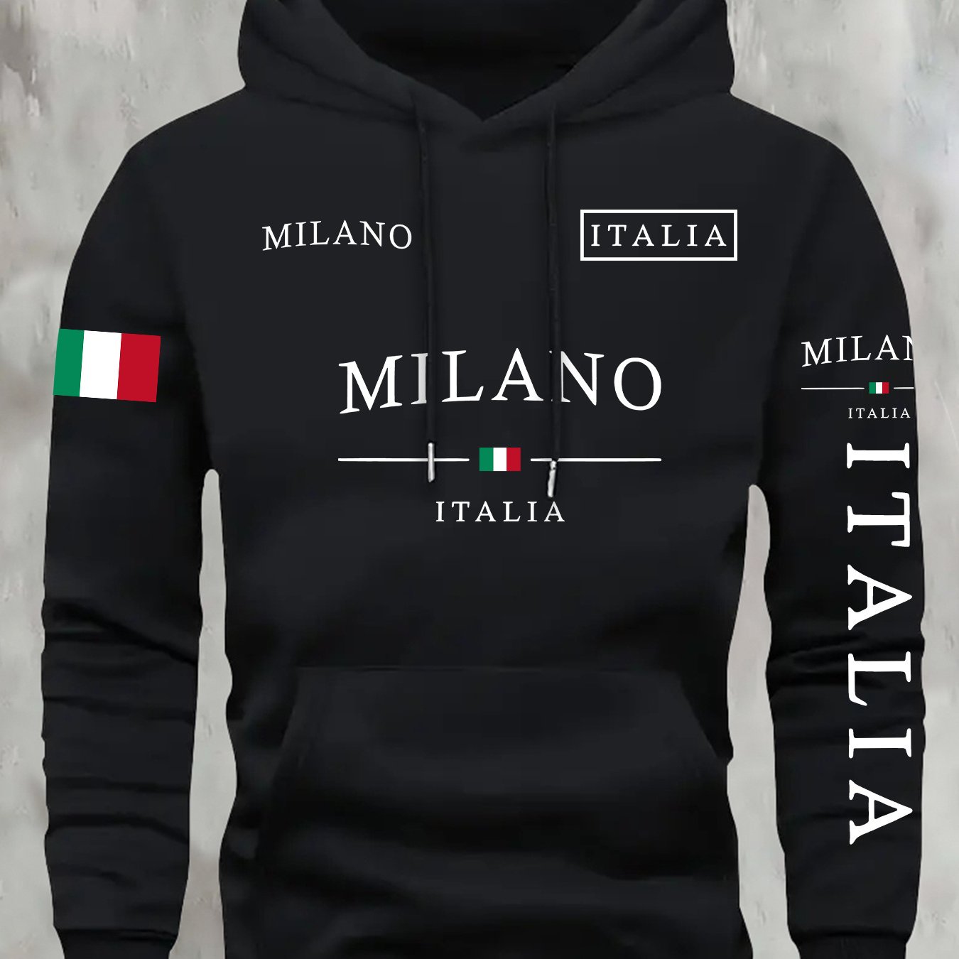 Kourrter's New Retro Couple Hoodies - European & American Trendy, Geometric Prints, Autumn & Winter Fashion