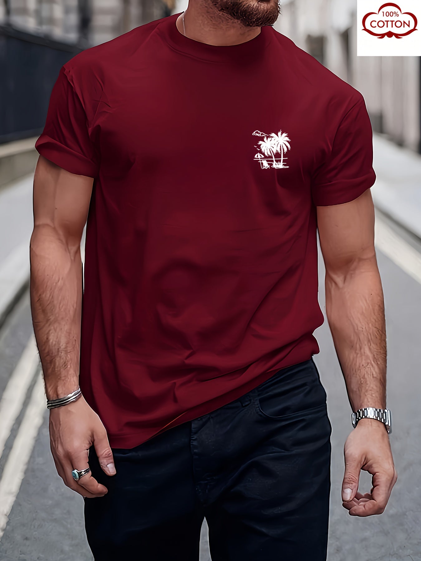 Men'S Heavyweight 210gsm 100% T-Shirt - White Crew Neck Casual Everyday & Formal Tee - Soft Breathable Fabric for Beach, Office, Parties - Minimalist Everyday Essential Wardrobe Staple, Beach T Shirt, Party Attire, Simple Des