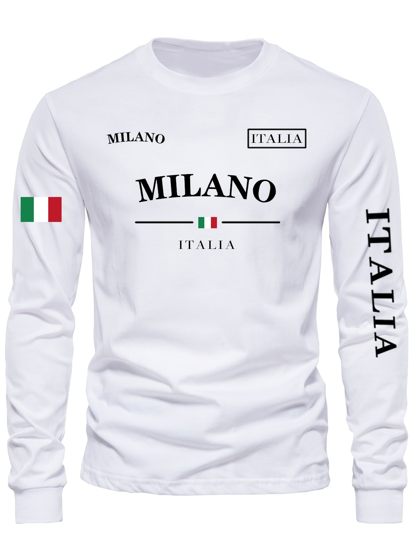 Men's Outdoor Casual Sports Long Sleeve T-Shirt - Crew Neck, Fleece-Lined Warm Base Layer for Autumn/Winter, Polyester and Spandex Blend, Machine Washable, Grappling, Wear On Body