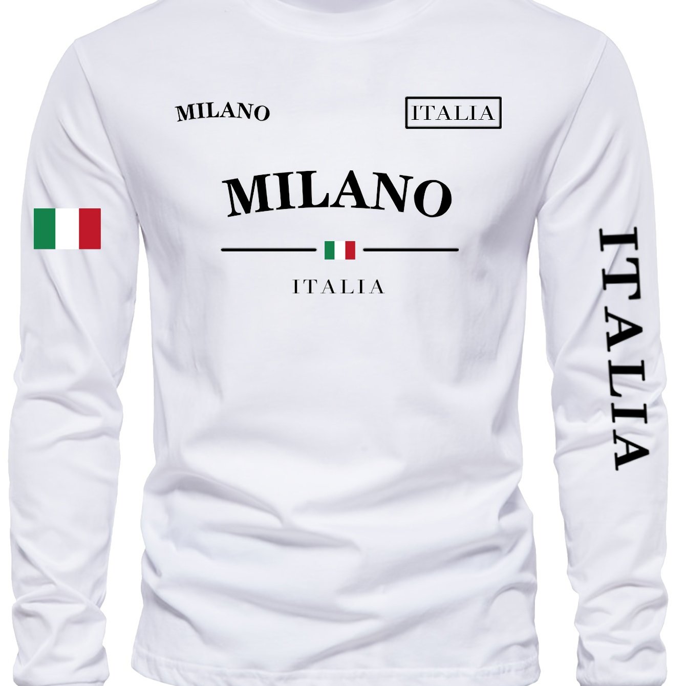 Men's Outdoor Casual Sports Long Sleeve T-Shirt - Crew Neck, Fleece-Lined Warm Base Layer for Autumn/Winter, Polyester and Spandex Blend, Machine Washable, Grappling, Wear On Body