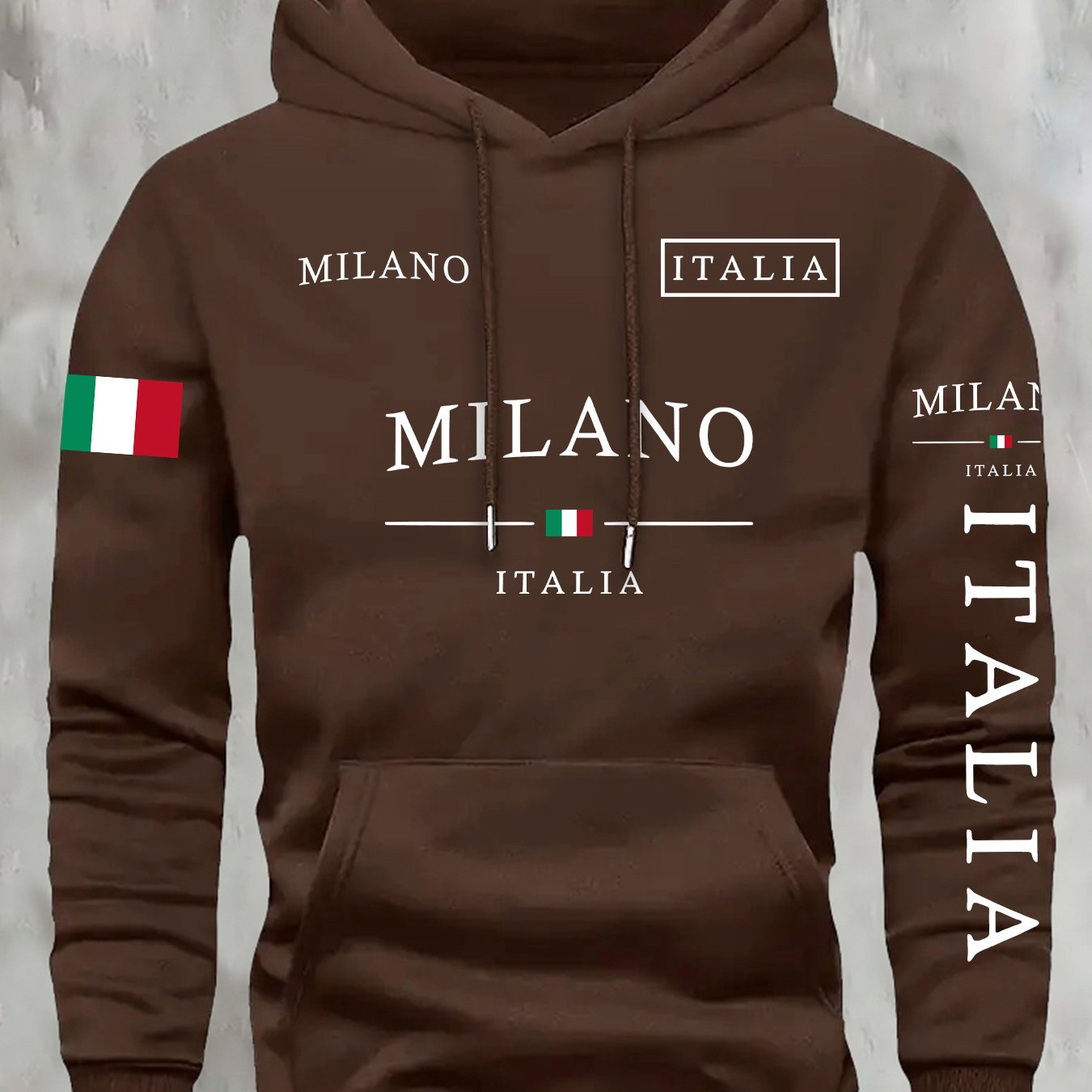 Kourrter's New Retro Couple Hoodies - European & American Trendy, Geometric Prints, Autumn & Winter Fashion