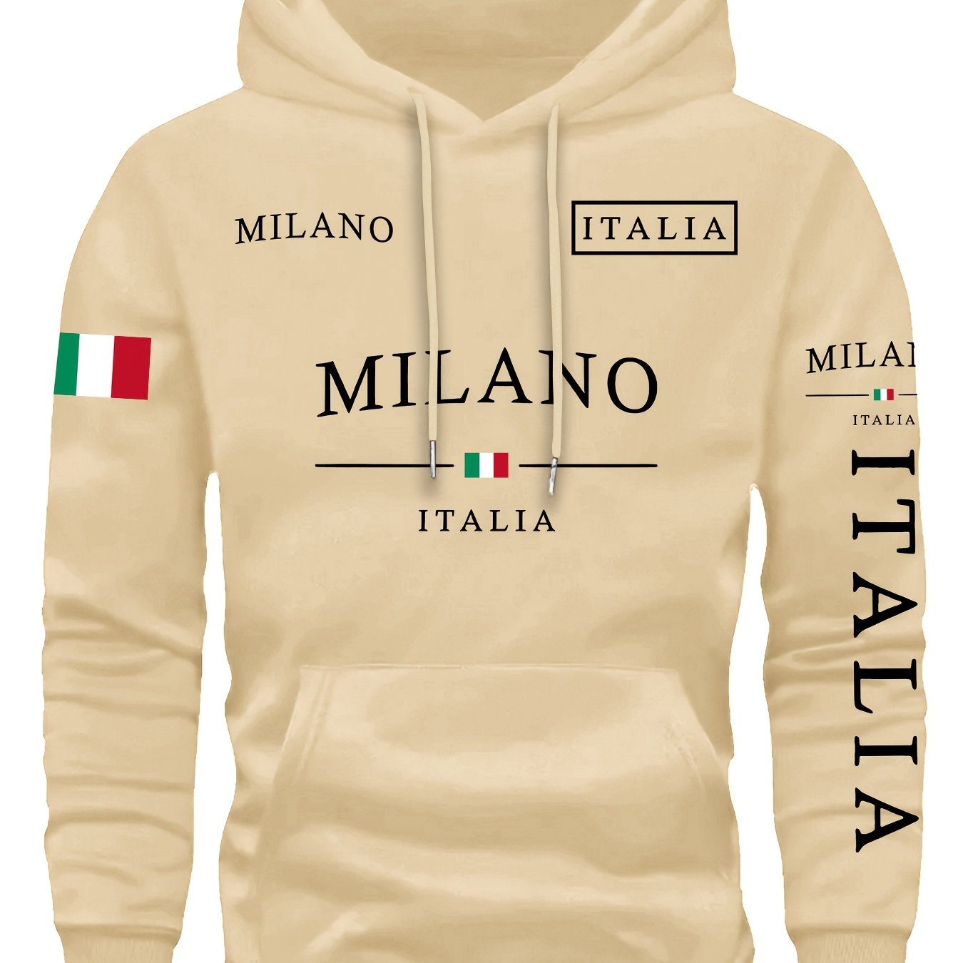 Kourrter's New Retro Couple Hoodies - European & American Trendy, Geometric Prints, Autumn & Winter Fashion