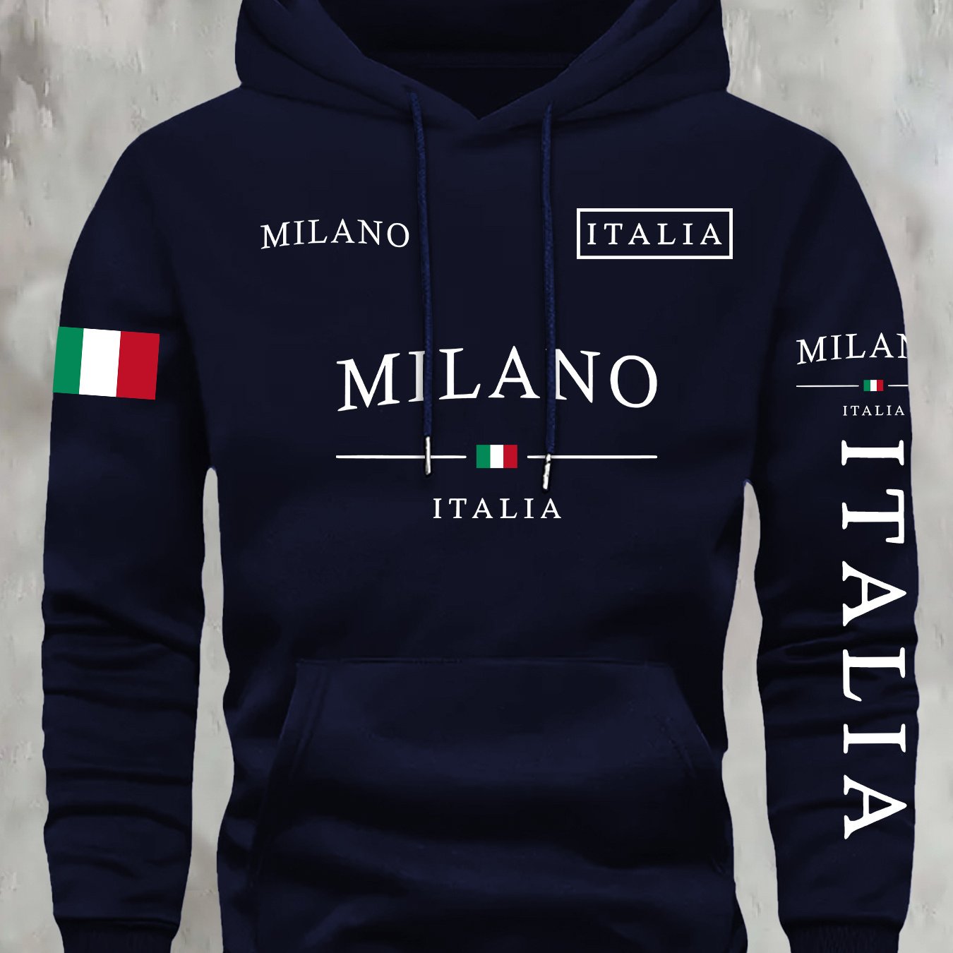 Kourrter's New Retro Couple Hoodies - European & American Trendy, Geometric Prints, Autumn & Winter Fashion